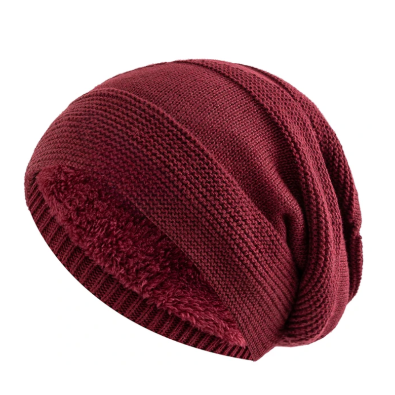 Women's Slouchy Knit Beanie - Fleece Lined Oversized Hat