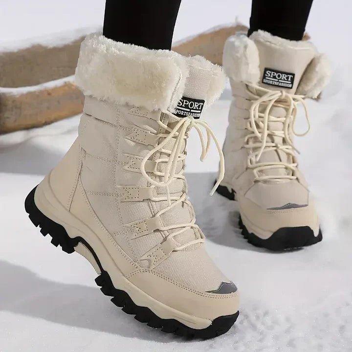 Women's Snow Boots - Fleece Lined Lace Up