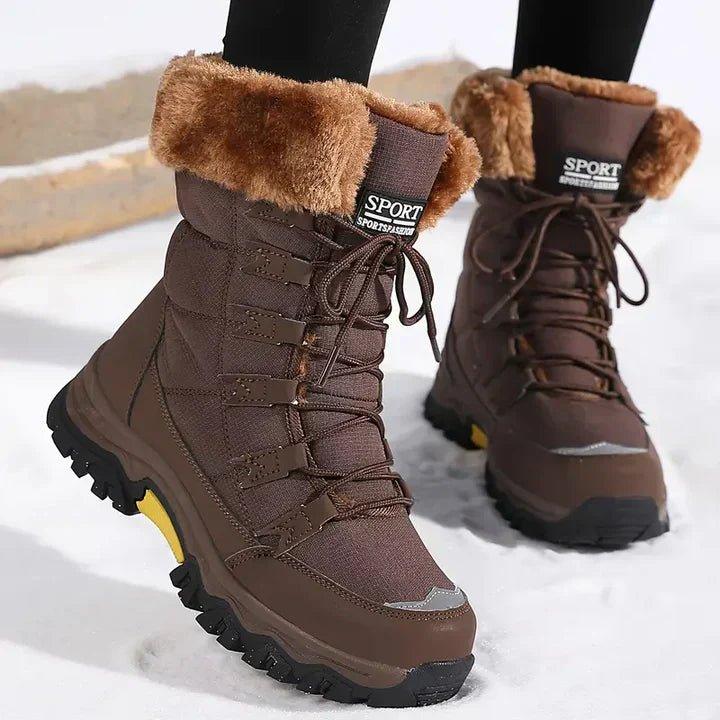 Women's Snow Boots - Fleece Lined Lace Up