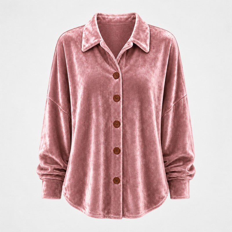 Women's Button-Front Shirt - Drop Shoulder