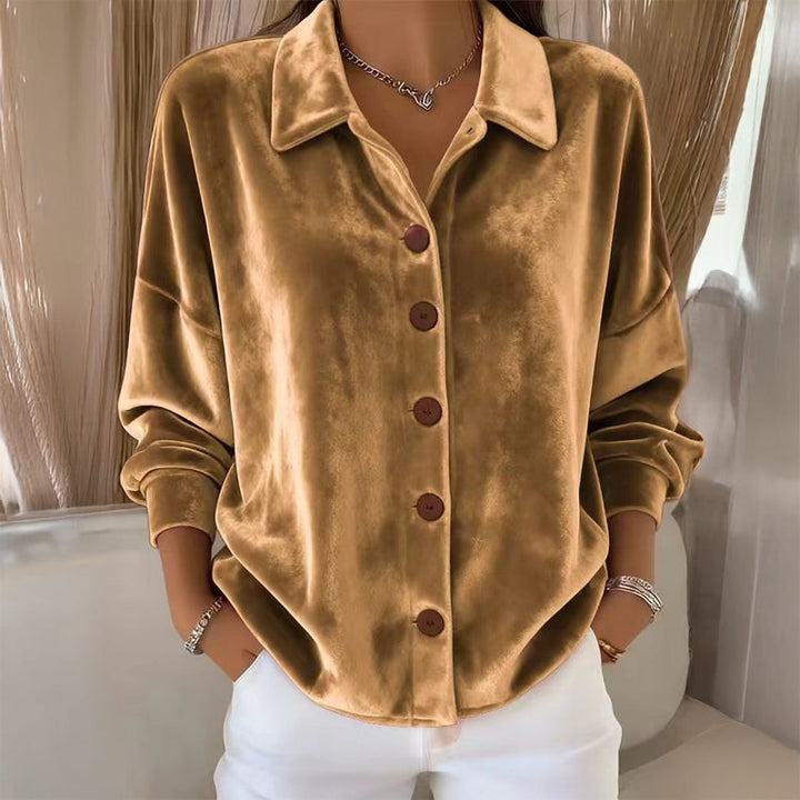 Women's Button-Front Shirt - Drop Shoulder