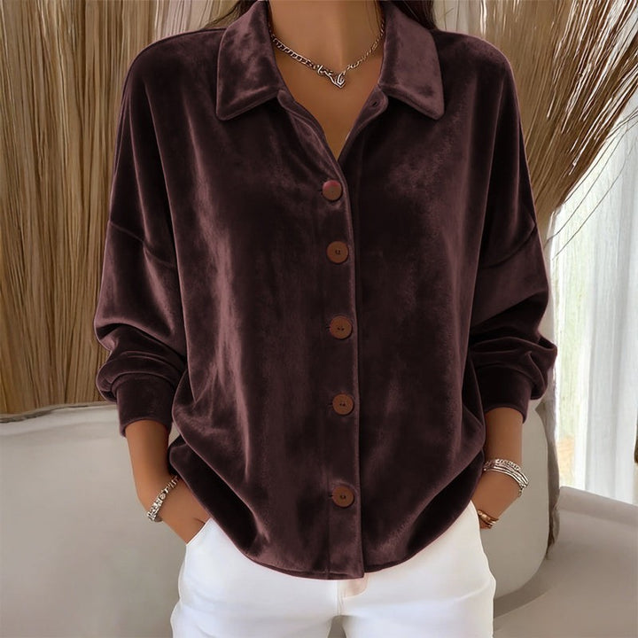Women's Button-Front Shirt - Drop Shoulder