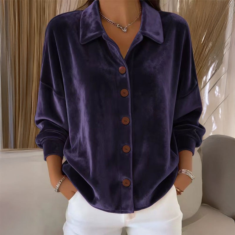 Women's Button-Front Shirt - Drop Shoulder