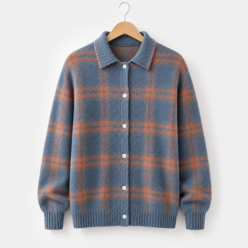 Women's Collared Layering Cardigan - Relaxed Fit
