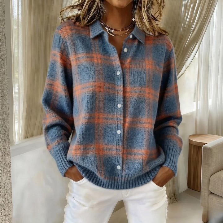 Women's Collared Layering Cardigan - Relaxed Fit