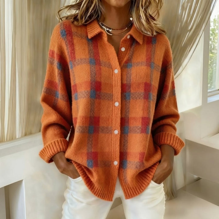 Women's Collared Layering Cardigan - Relaxed Fit