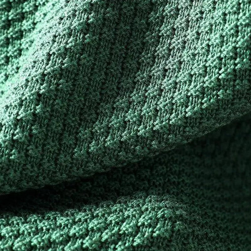 Women's Knit Sweater - Drop Shoulder Mock Neck