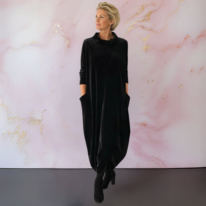 Women's Maxi Dress - Cocoon Silhouette