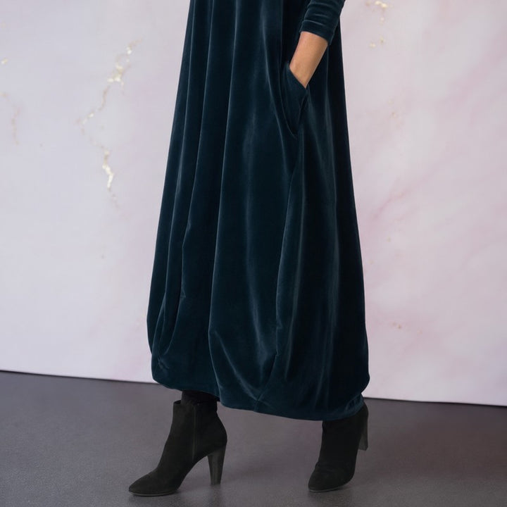 Women's Maxi Dress - Cocoon Silhouette