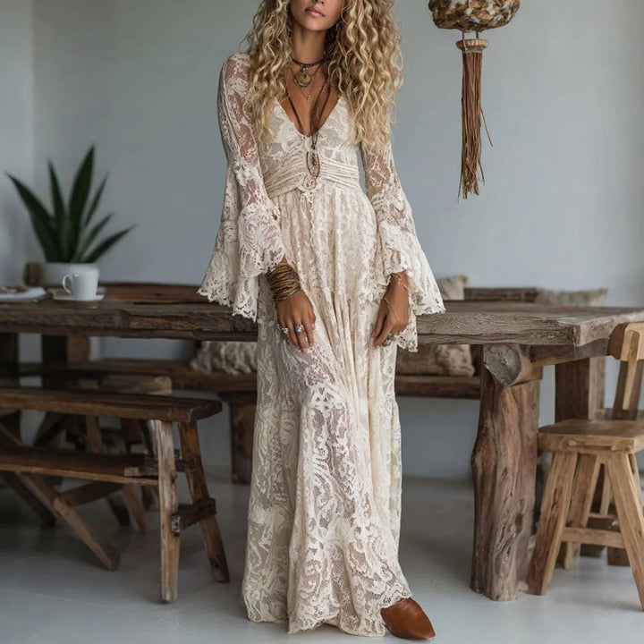 Women's Maxi Dress - Cream