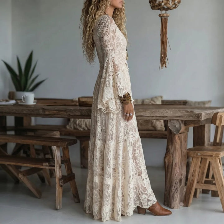 Women's Maxi Dress - Cream