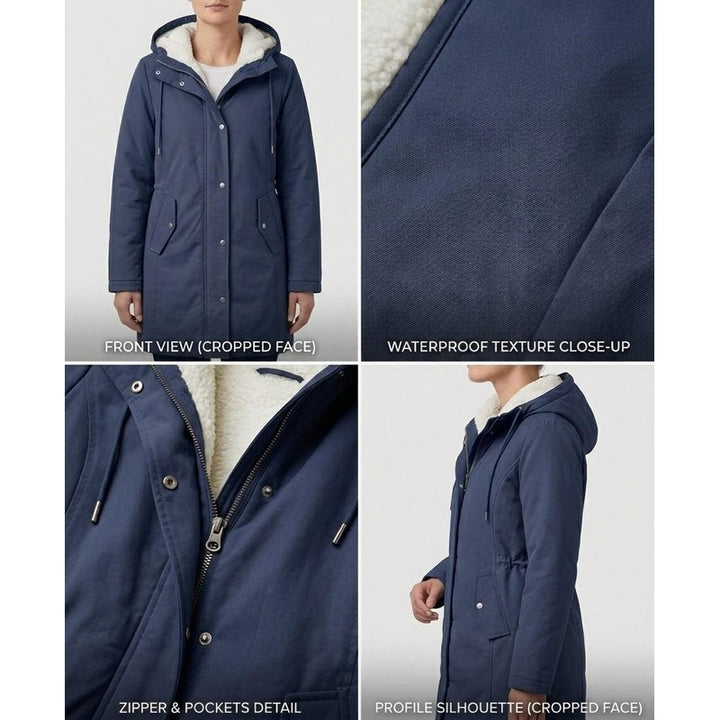 Women's Parka - Mid-Thigh Length with Storm Hood