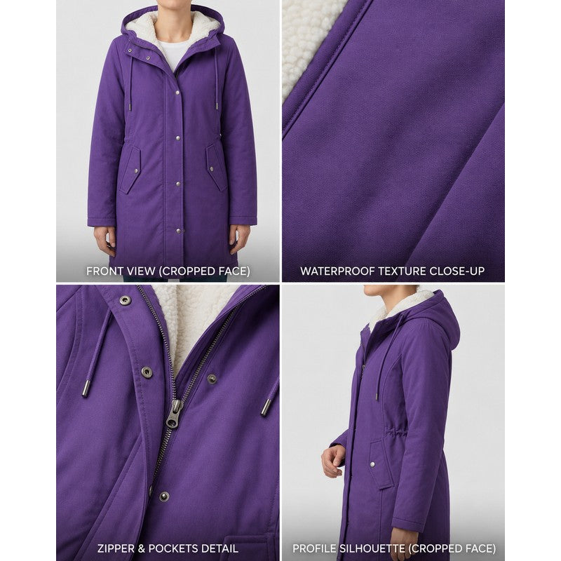 Women's Parka - Mid-Thigh Length with Storm Hood
