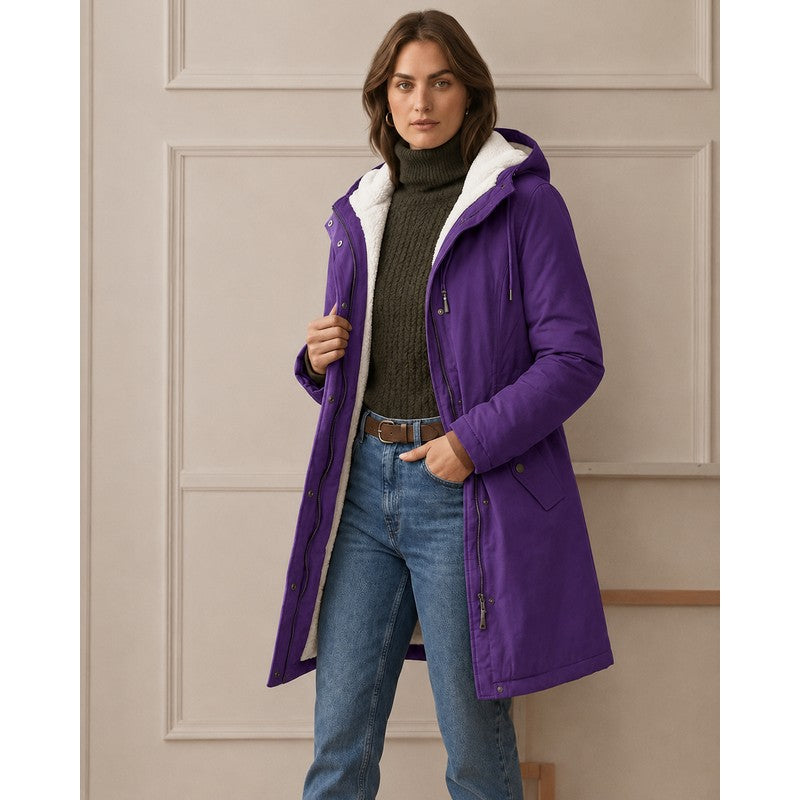 Women's Parka - Mid-Thigh Length with Storm Hood