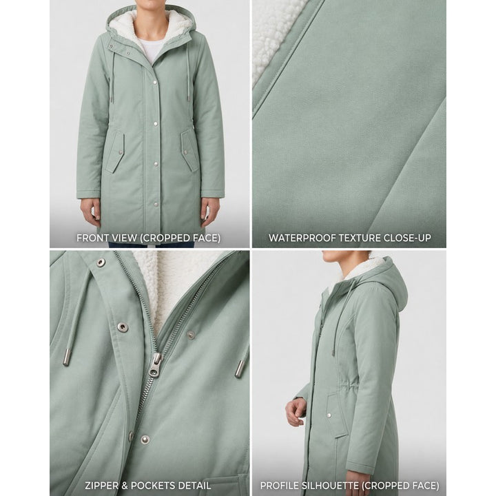 Women's Parka - Mid-Thigh Length with Storm Hood