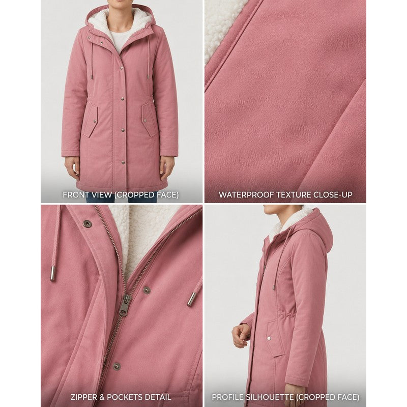 Women's Parka - Mid-Thigh Length with Storm Hood
