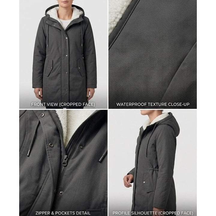 Women's Parka - Mid-Thigh Length with Storm Hood