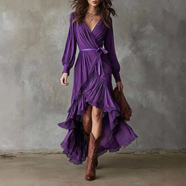 Women's Tiered Ruffle Skirt and Top Set - Two-Piece