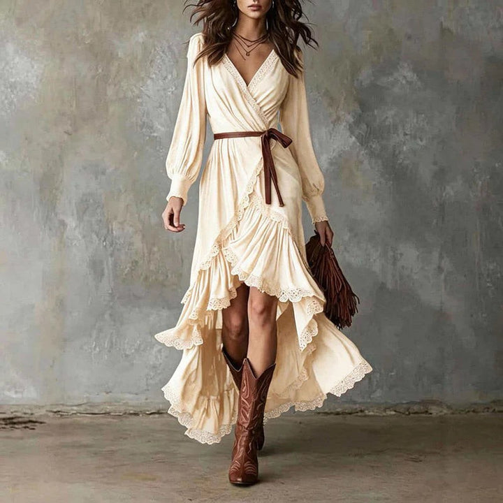 Women's Tiered Ruffle Skirt and Top Set - Two-Piece