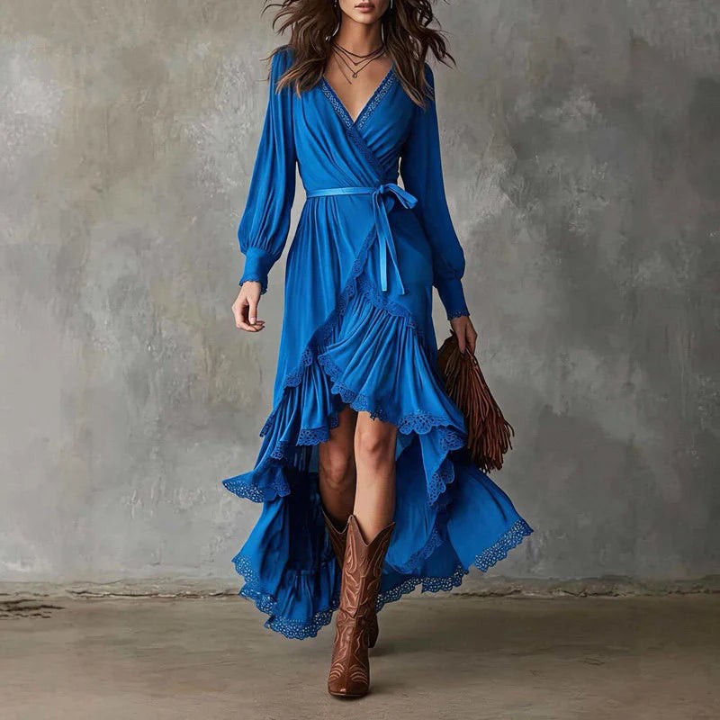 Women's Tiered Ruffle Skirt and Top Set - Two-Piece