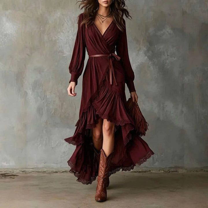 Women's Tiered Ruffle Skirt and Top Set - Two-Piece
