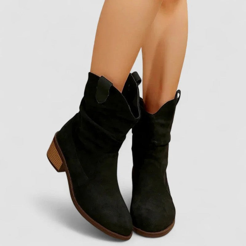 Women's Wide Fit Mid-Calf Boots - Pointed Toe