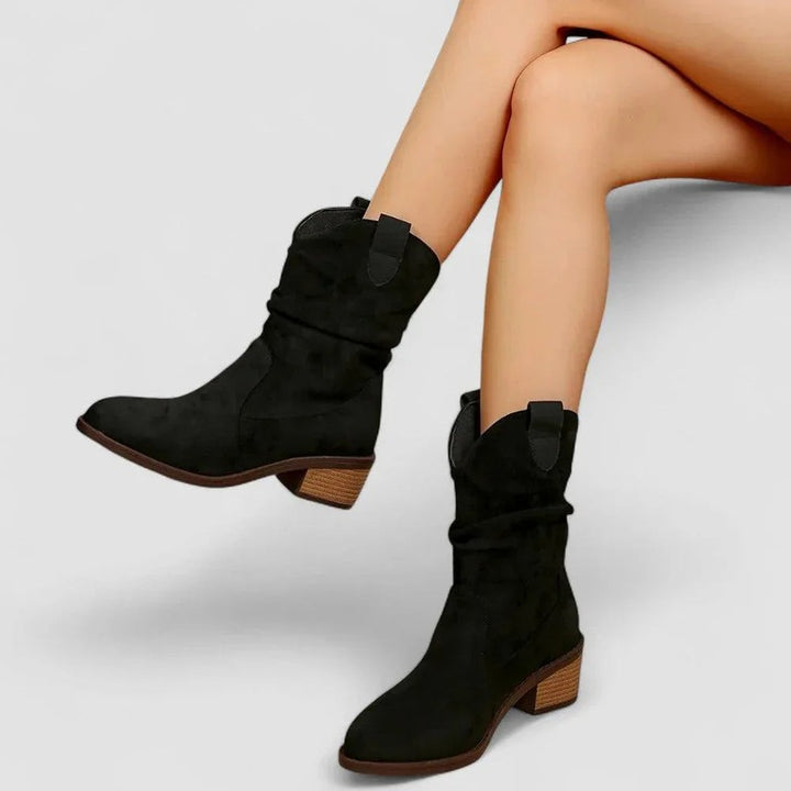 Women's Wide Fit Mid-Calf Boots - Pointed Toe