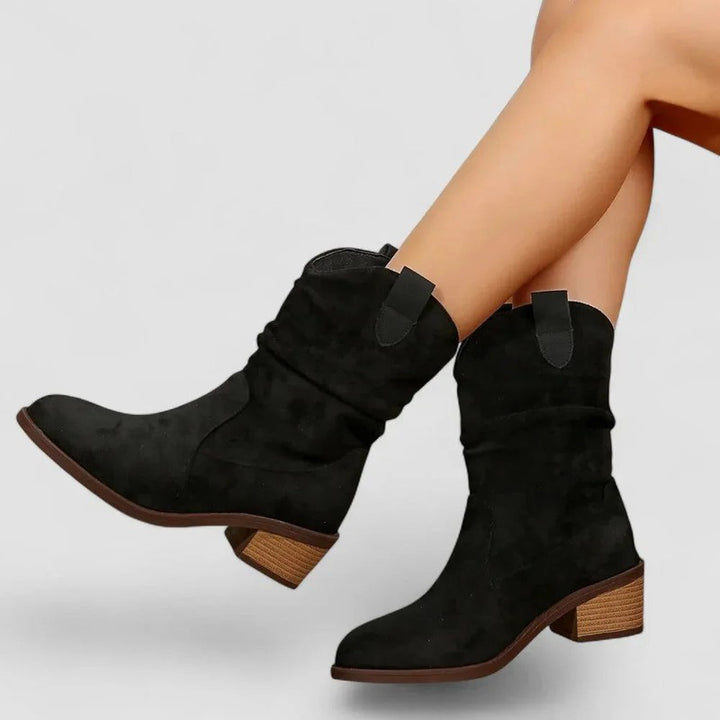 Women's Wide Fit Mid-Calf Boots - Pointed Toe